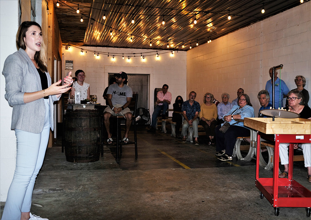 State Senator Michelle Hinchey [D-NY46] recently met with her constituents at the Hudson Ale Works, a craft brewery in Highland, to update them on her first months in office.